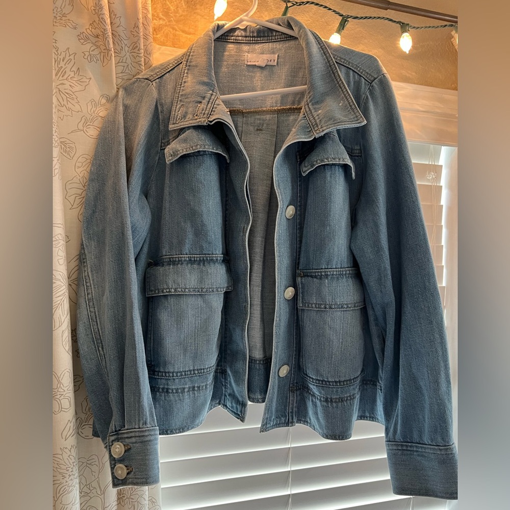Super soft Loft denim utility jacket
